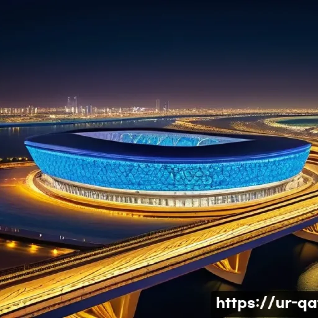 2022년 FIFA 월드컵과 카타르 - **Prompt:** A breathtaking panoramic nighttime view of Doha, Qatar, during the 2022 FIFA World Cup. ...