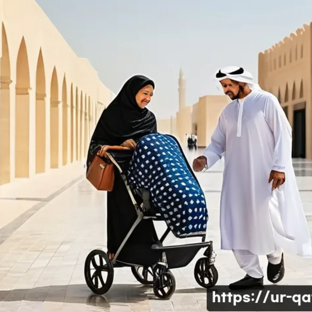 카타르의 다양한 인구 구성 - **Prompt 1: A Vibrant Cultural Tapestry in Doha**
"A bustling, sunlit street scene in Doha, Qata...
